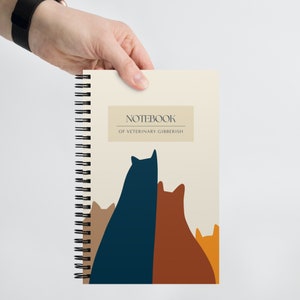 Dotted page Spiral notebook - Veterinary Gibberish - Veterinary Professional, Veterinary Day Gift Idea, Vet Nurse, Vet Tech, Student, RVN