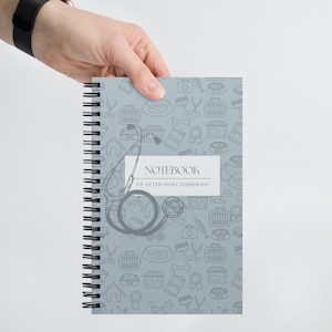 Dotted page Spiral notebook - Veterinary Gibberish - Veterinary Professional, Veterinary Day Gift Idea, Vet Nurse, Vet Tech, Student, RVN