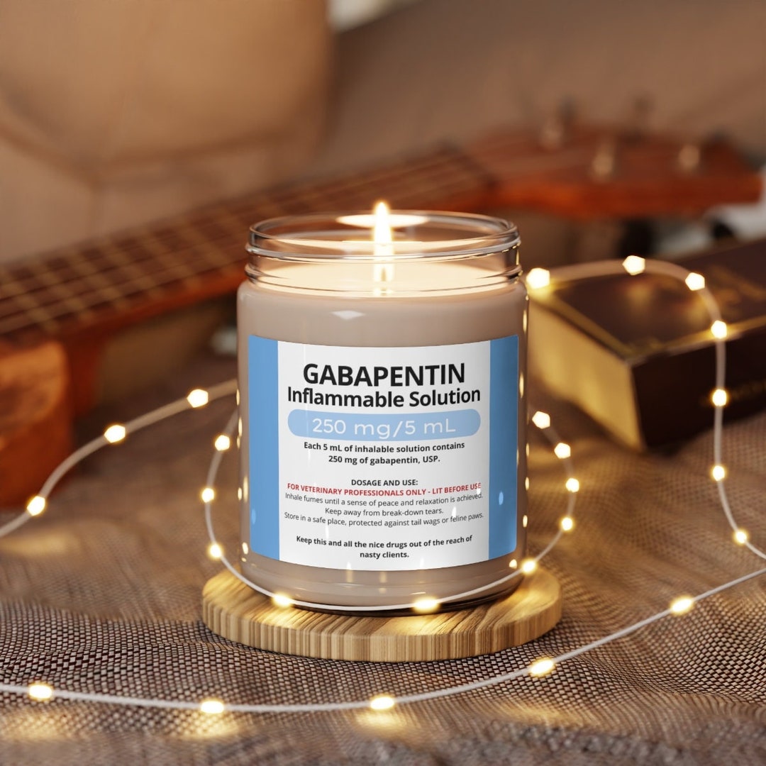 Gabapentin Glass Jar Candle veterinary Day Gift Idea for Vet Nurses