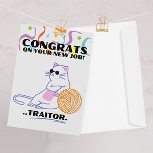 Carte de départ sur le thème vétérinaire TRAITOR ! - Hôpital vétérinaire, nouvel emploi pour les cartes vétérinaires, Emplois vétérinaires, carrière, collègue quittant do