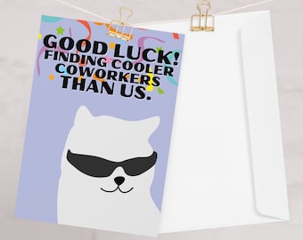 Veterinary themed leaving card GOOD LUCK! - Veterinary hospital, new job for vets cards, Veterinary jobs, career, colleague leaving do