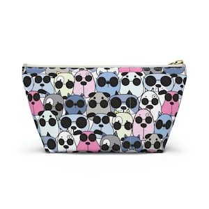 Vet Med Accessory Pouch w T-bottom Cats and Dogs Pattern - Veterinary Day Gift Idea for Veterinary Nurses, Veterinary Technicians, New Grad Vet