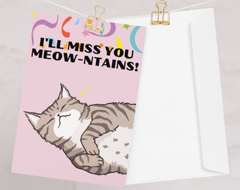 Veterinary themed leaving card MISS YOU! - Veterinary hospital, new job for vets cards, Veterinary jobs, career, colleague leaving do