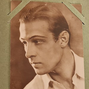 Fotografias vintage em cartões postais de atores de filmes mudos