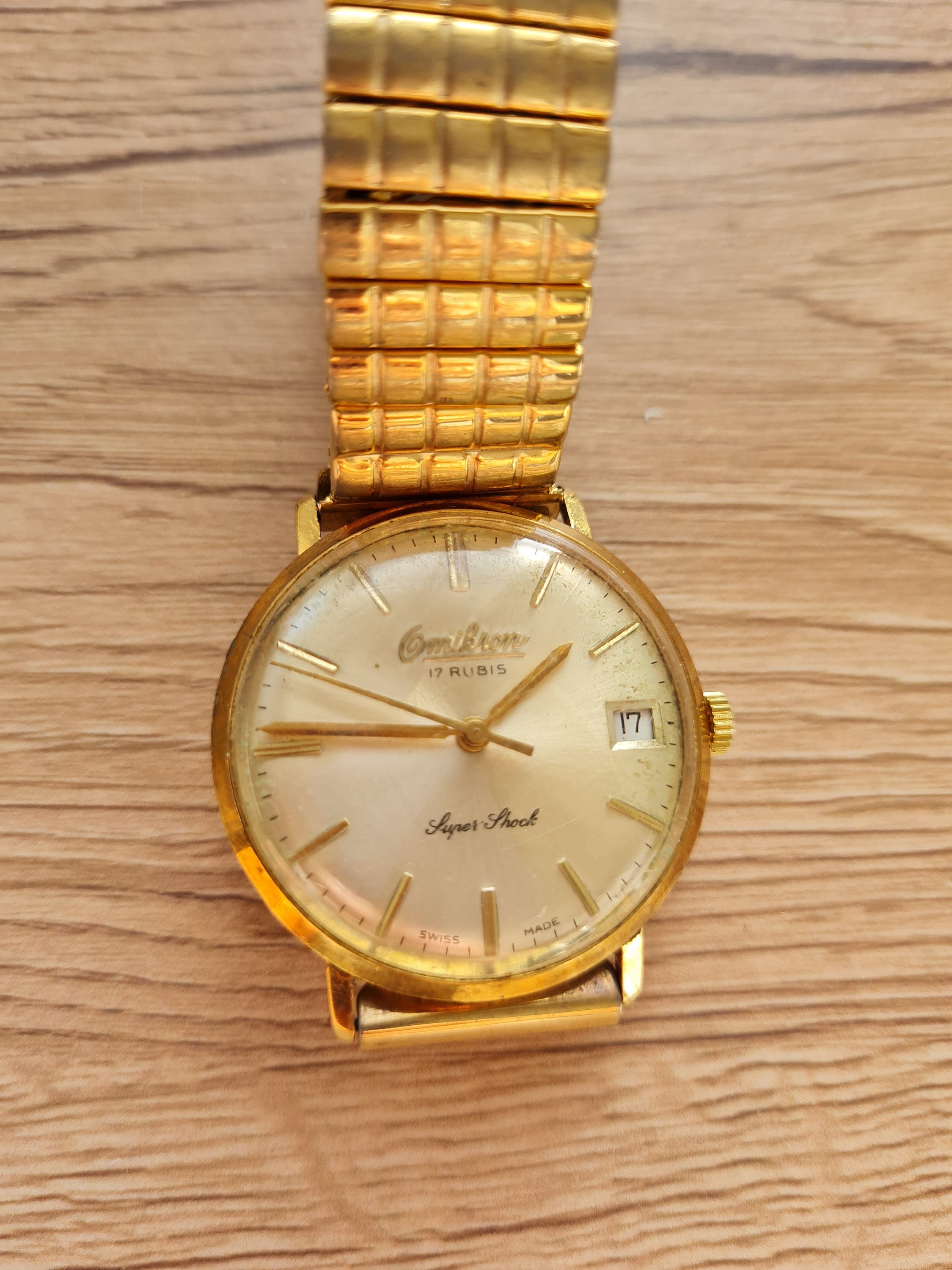 Vintage Watch Omikron Super Shock 17 Rubis Etsy