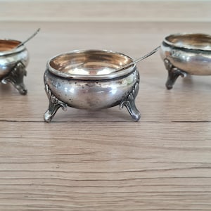 Antique Salt Cellar with Small Spoons