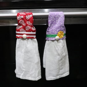 Gnome Towel Holder Hanger Topper Sewing Pattern. Make a fabulous, fun gift that is great for Kitchens, Baths or Bars. Santa