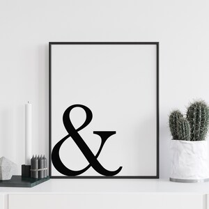 Ampersand | & | Modern living room | Modern bedroom decor | Minimalist wall art | Printable wall art