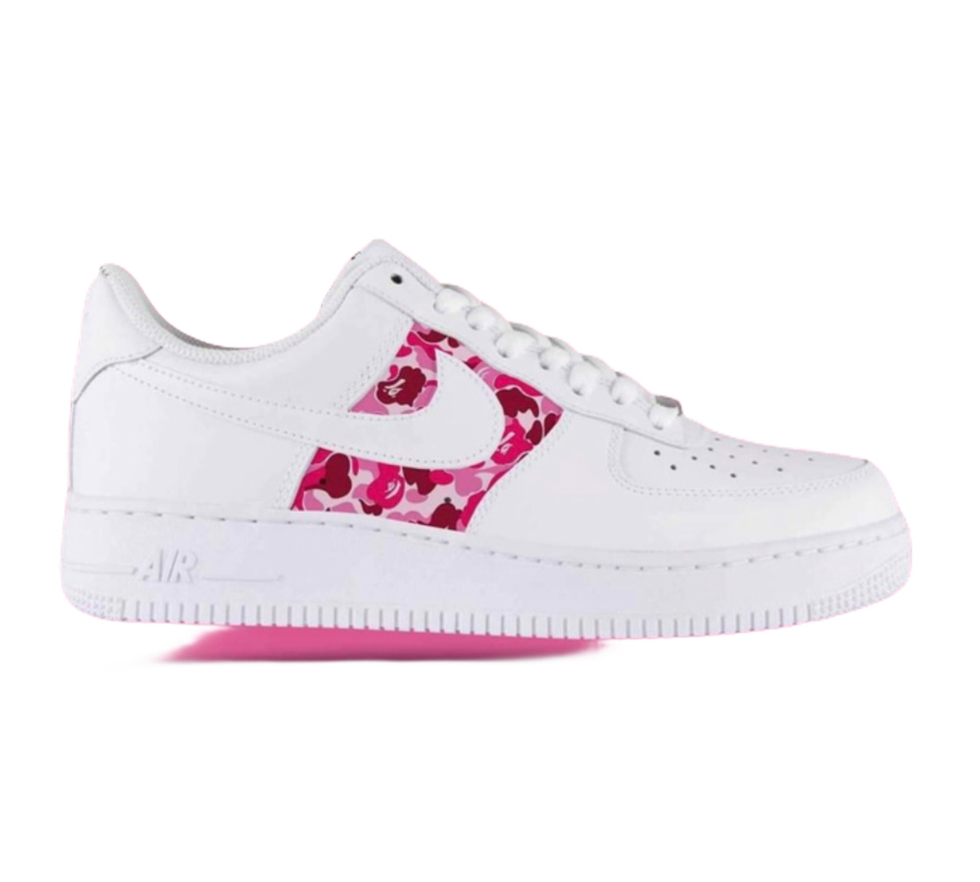 Nike Air Force 1 Custom X Bape Red Etsy