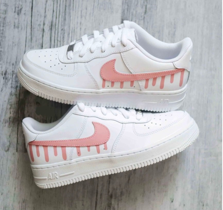 nike air force 1 swoosh rosa