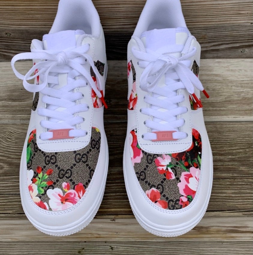 air force 1s with flowers