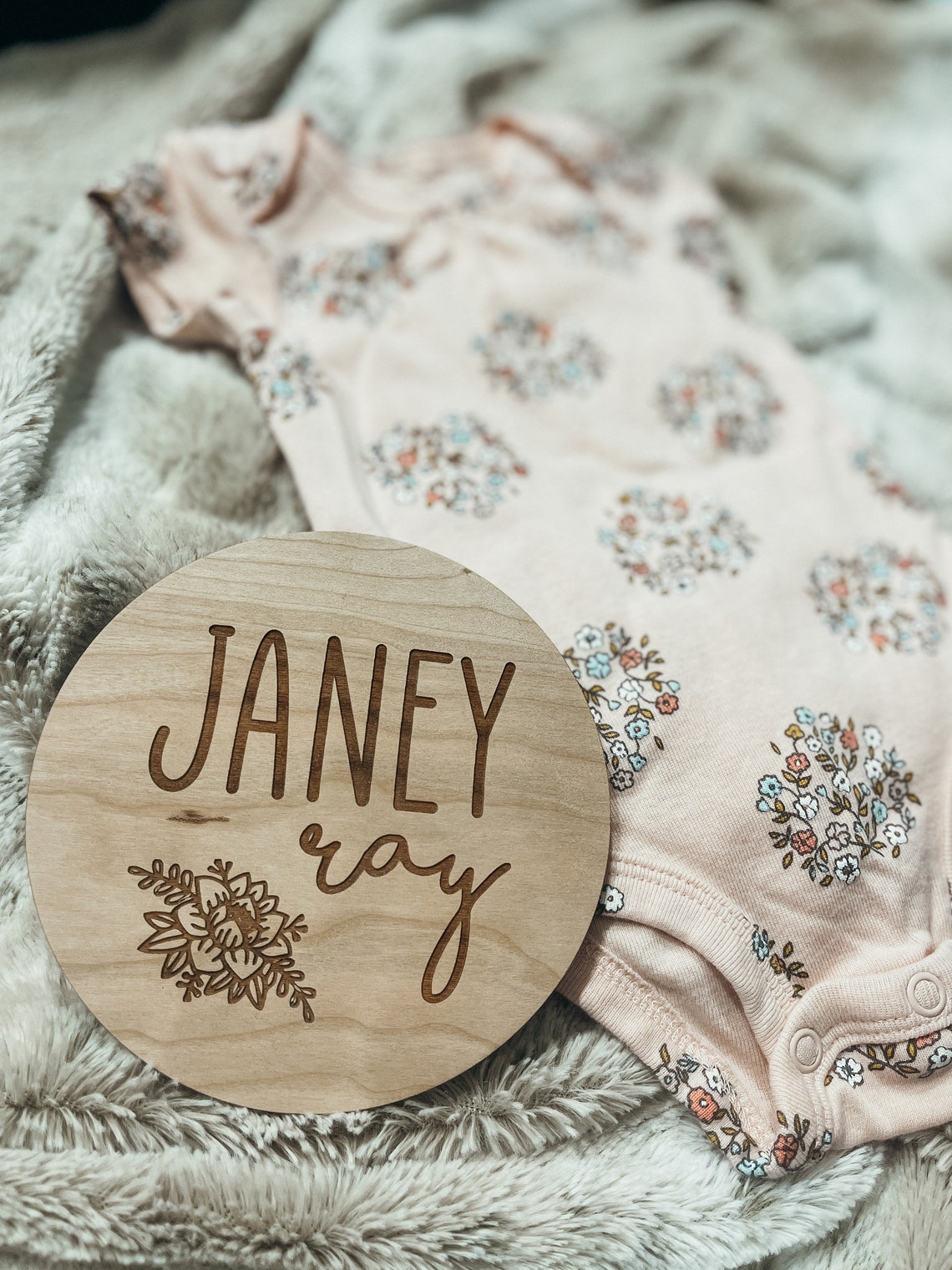 Baby Name Plate Floral Baby Name Plate Newborn Name Sign Etsy