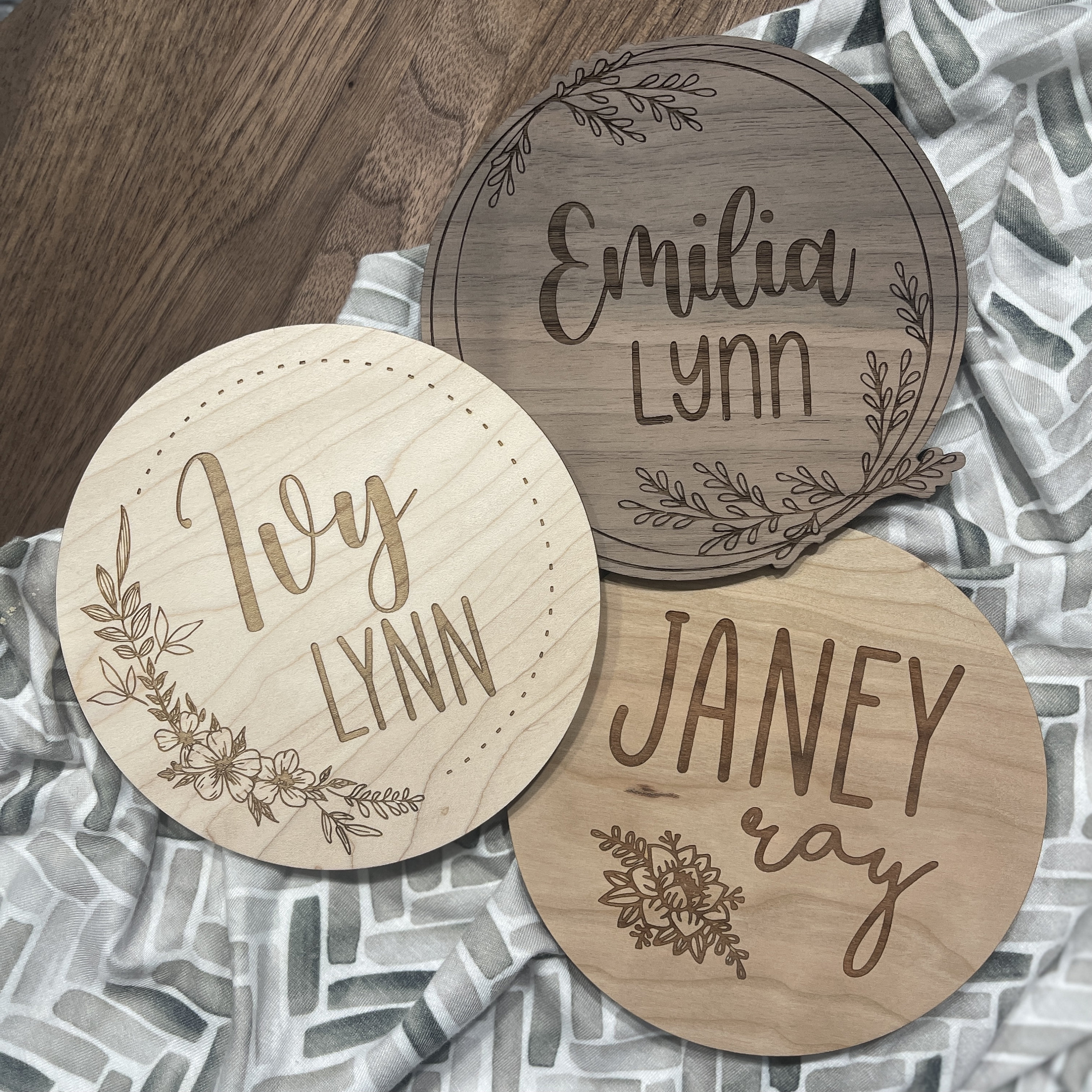 Baby Name Plate Floral Baby Name Plate Newborn Name Sign Etsy