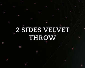 Mulberry Silk Velvet Throw, Luxury Silk Velvet Bedding, Velvet Blanket, Velvet Comforter Housewarming Gift, Christmas Gift, Custom Available