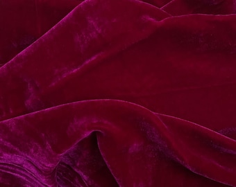 Terciopelo de seda cortado a medida Tejido de terciopelo de seda violeta Edredones Cinta Vestido Almohada / Tejido de terciopelo de seda de lujo