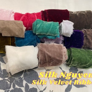 Mulberry Silk Velvet Ribbon, Pure Silk Velvet Ribbon | Silk Velvet Weaving, Floristry, Arts, Crafts, Floristry, Bridal, Styling Ribbon
