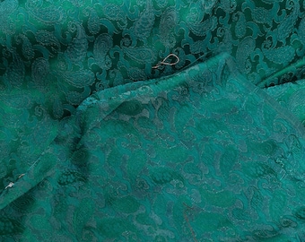 Pure Mulberry Silk Fabric By The Yard | Natural Silk,Handmade Silk In Vietnam | Silk For Crafting Dress | Green Floral Printed Mulberry Silk