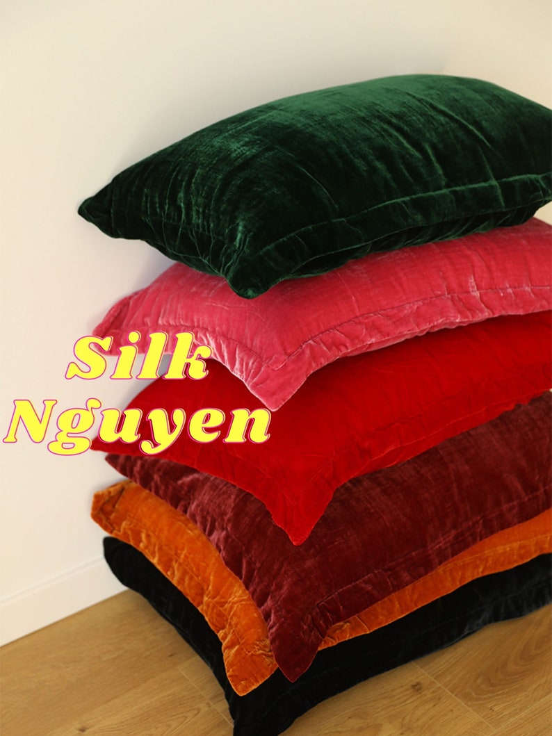 Luxury Soft Silk Velvet Pillow Throw Pillow Pillowcase Pillow Etsy