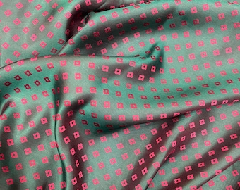 Pure Mulberry Silk Fabric By The Yard | Natural Silk, Handmade Silk In Vietnam | Silk For Crafting Dress | Peacock Red Flower Mulberry Silk