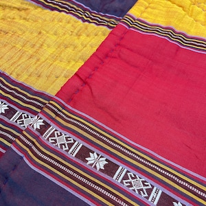 Reversible Cotton Throw Blanket, Tribal Throw Blanket, Cotton Bedspread, Ethnic Cotton Blanket, Sofa Throw Blanket, Couch Throw Blanket