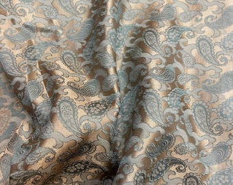Pure Mulberry Silk Fabric By The Yard | Natural Silk, Handmade Silk In Vietnam | Silk For Crafting Dress | Golden Silver Printed Silk