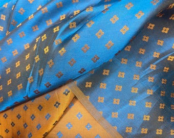 Pure Mulberry Silk Fabric By The Yard | Natural Silk, Handmade Silk In Vietnam | Silk For Crafting Dress |Peacock Golden Color Mulberry Silk