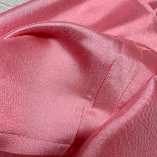 Pure Mulberry Silk Fabric By The Yard | Natural 2 Sides Silk, Handmade Silk In Vietnam | Silk For Crafting Dressess | Pink Color Silk