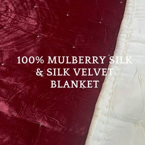 Pure Mulberry Silk Velvet Throw Blanket Quilt, Velvet Spread Luxury Silk Velvet Bedding,Housewarming Gift, Christmas Gift,Velvet Duvet Cover