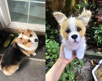 Custom Crochet Dog, Custom Stuffed Dog, Custom Dog Memorial, Look Alike Dog, Personalized Dog, Gift For Dog Lover, Custom Stuffed Pet