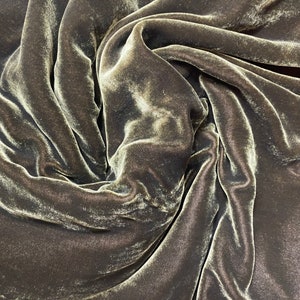 Brown Silk Velvet By The Yard | Brown Color Mulberry Silk Velvet Fabric | Luxury Silk Velvet Fabric Quilts Ribbon Dress Pillow