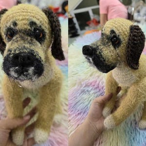 Custom Crochet Dog, Custom Stuffed Dog, Custom Dog Memorial, Look Alike Dog, Personalized Dog, Gift For Dog Lover, Custom Stuffed Pet