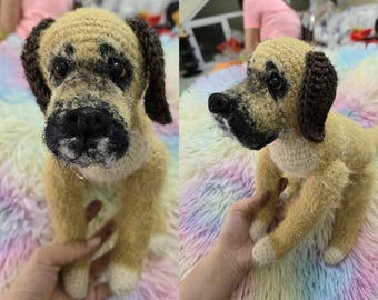 Custom Crochet Dog, Custom Stuffed Dog, Custom Dog Memorial, Look Alike Dog, Personalized Dog, Gift For Dog Lover, Custom Stuffed Pet