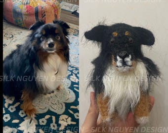 Peluche de perro de ganchillo personalizado, perro de peluche personalizado, memorial de perro personalizado, perro similar, perro personalizado, regalo para amantes de los perros, mascota de peluche personalizada
