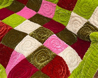 100% Maulbeerseide Samt Decke Quilt, Luxus Seide Samt Bettwäsche, Housewarming Geschenk, Weihnachtsgeschenk, Custom verfügbar