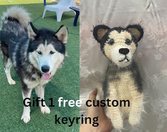 Dog Memorial Gift, Custom Dog Plushie, Custom Crochet Dog, Custom Pet Plush, Personalized Dog Gift, Gift For Dog Lover, Custom Stuffed Pet