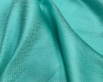 Pure Mulberry Silk Fabric By The Yard | Natural Silk, Handmade Silk In Vietnam | Silk For Crafting Dress | Emerald Grain Mulberry Silk