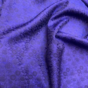 Pure Mulberry Silk Fabric By The Yard | Natural Silk, Handmade Silk In Vietnam | Silk For Crafting Dress | Purple Floral Mulberry Silk