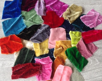 Silk Velvet Scraps For Quilting Pillow Bedding Free Shipping WW