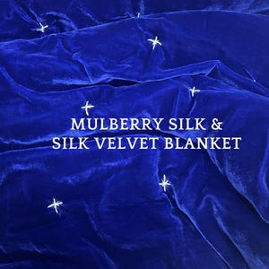 Pure Mulberry Silk Velvet Throw Blanket Quilt, Velvet Spread Luxury Silk Velvet Bedding, Housewarming Gift, Christmas Gift, Custom Available
