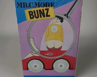 Antyczna lalka Bunz Mooning Mr. C. More, zabawny prezent z pudełkiem i pompką powietrza