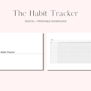 The Habit Tracker (digital planner, digital habit tracker, aesthetic habit tracker, goal tracker, routine, organization)
