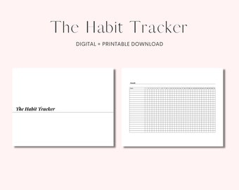 The Habit Tracker (digital planner, digital habit tracker, aesthetic habit tracker, goal tracker, routine, organization)