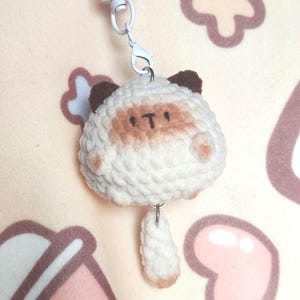 Crochet Animal Bag Charm – Cute Plush Keychain for Backpack