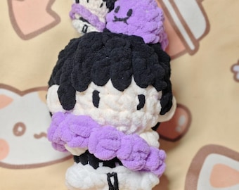 Anime Inspired - Magic School Dolls - Crochet Twilight Hunter Plushie, Dark Soul Amigurumi Keyring