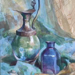 original watercolor painting - Still Life in Watercolor