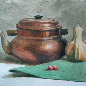 original watercolor painting - Still Life in Watercolor