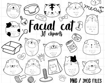 Download Cat Doodle Art Etsy