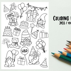 Gnome Birthday Party Clipart, Happy Birthday, Gnome Clipart ,birthday ...