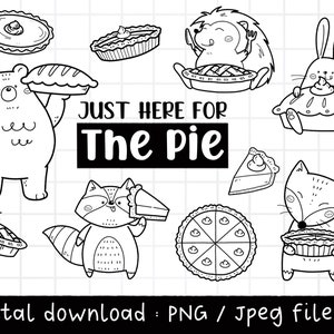 Clipart de animais e tortas, clipart de animais da floresta, torta de maçã PNG, torta de ação de graças PNG, torta de abóbora PNG transparente, download digital
