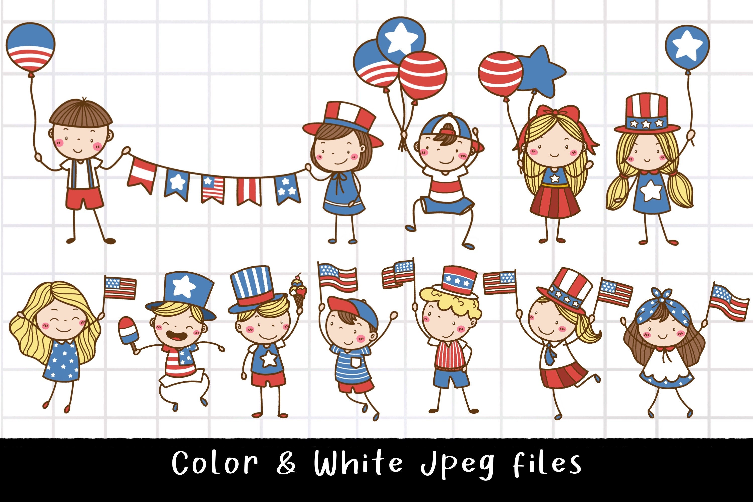 4Th Of July Doodle Baseball - 83lplhi